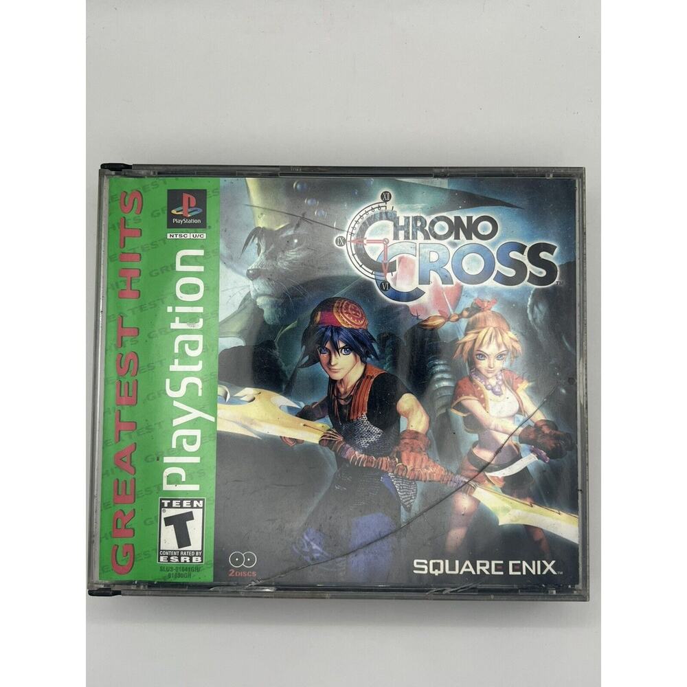Sony PS1 PlayStation 1 Chrono Cross Greatest Hits Discs + Case TESTED WORKS